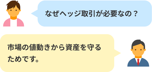 なぜヘッジ取引が必要なの?市場の値動きから資産を守るためです