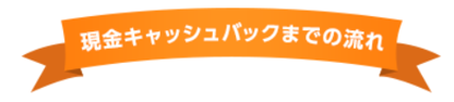 現金キャッシュバックまでの流れ