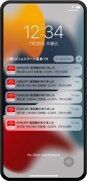 重要な情報はプッシュ通知で素早くチェック