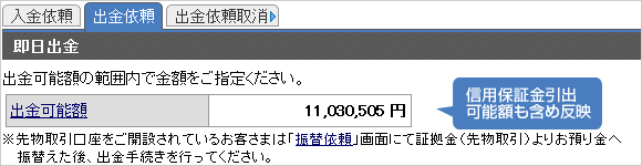 出金依頼