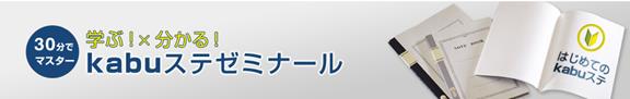 30分でマスター 学ぶ！分かる！kabuステゼミナール