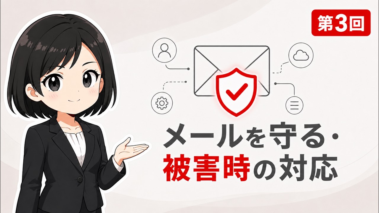 【セキュリティガイド第3回】メールを守る・被害時の対応