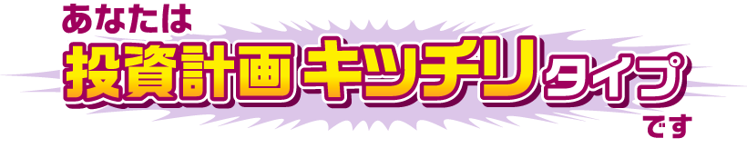 投資計画キッチリタイプです