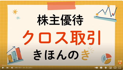 「株主優待クロス取引 きほんのき」動画