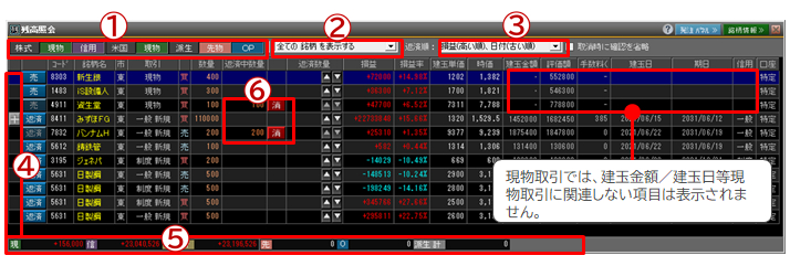 残高照会画面構成