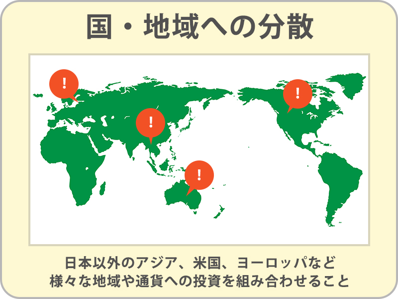 ②国や地域への分散
