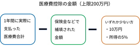 医療費控除の金額（上限200万円）