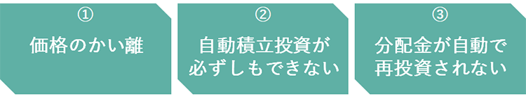 ETFのデメリット（留意点）