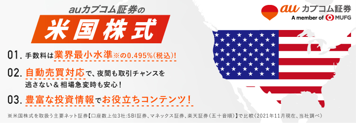 三菱UFJ eスマート証券の米国株式