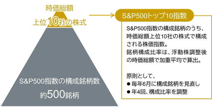 S&P500トップ10指数の構成銘柄について