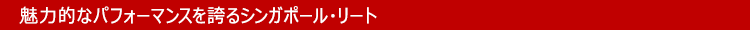 魅⼒的なパフォーマンスを誇るシンガポール・リート
