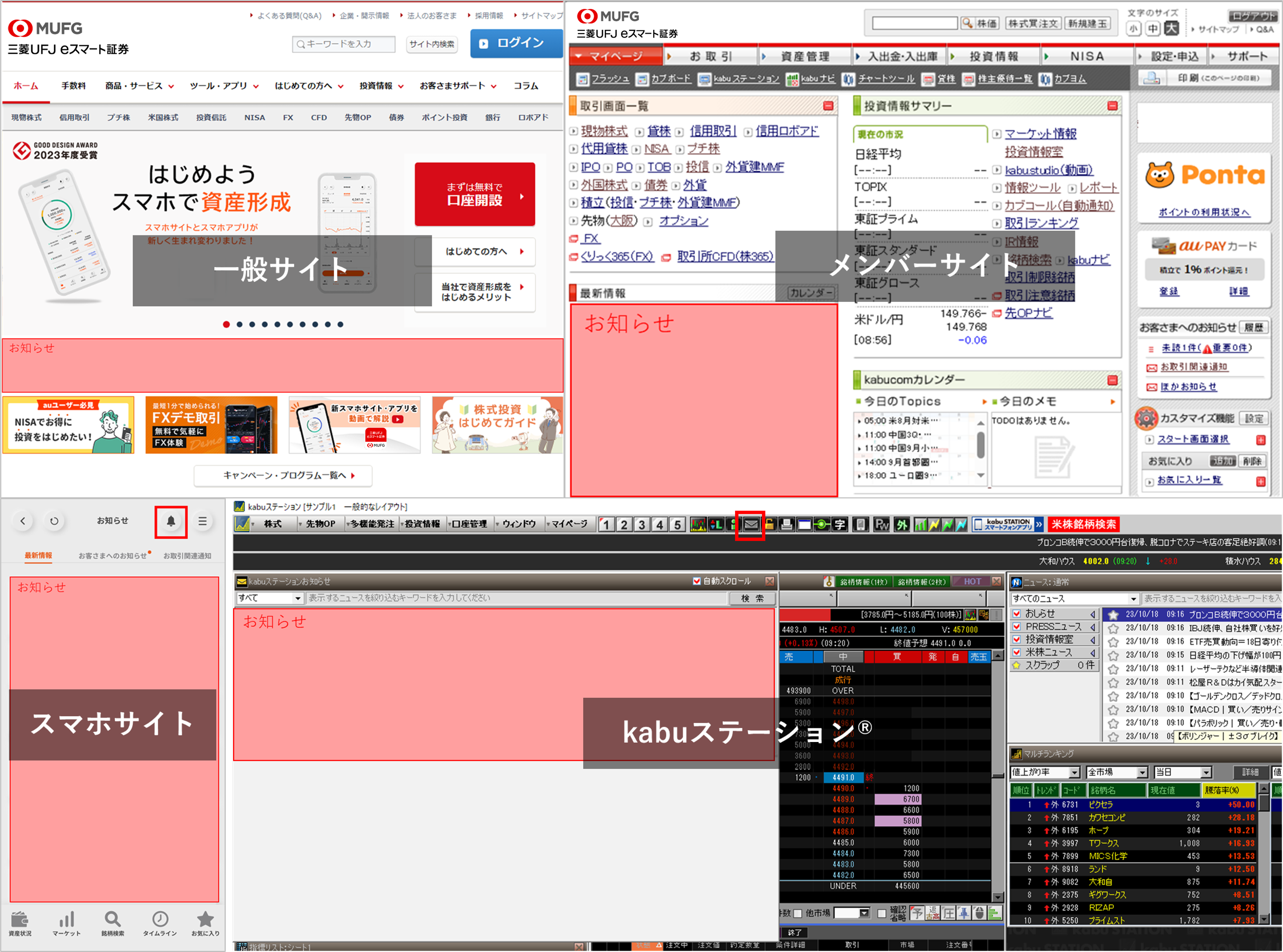 システム障害の告知方法